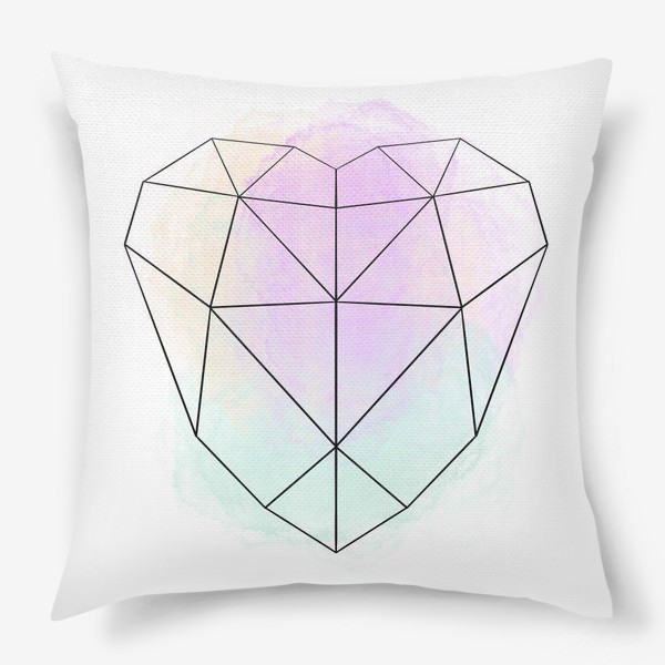 Подушка «полигональное сердце»