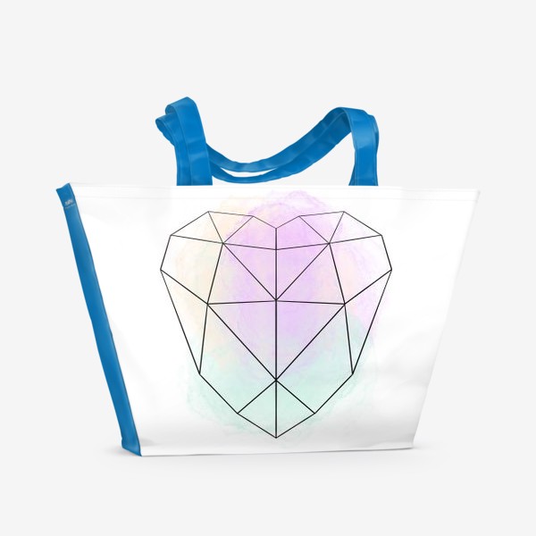 Пляжная сумка «полигональное сердце»