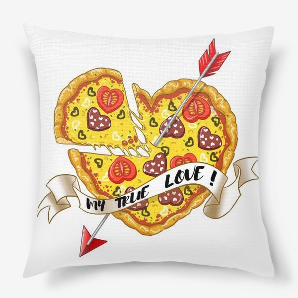 Подушка «любовь это пицца»