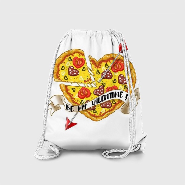 Рюкзак «пицца на день святого валентина»