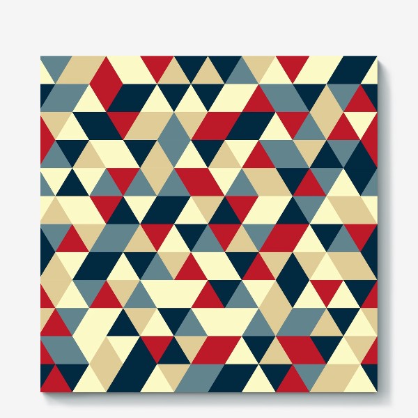 Холст &laquo;Абстрактный геометрический фон из разноцветных треугольников&raquo;