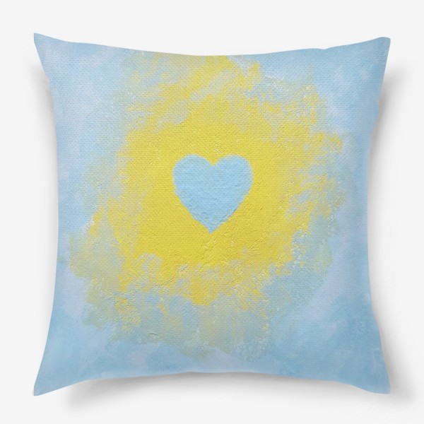 Подушка «Голубое сердце»