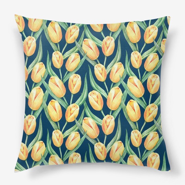 Подушка «Желтые тюльпаны»