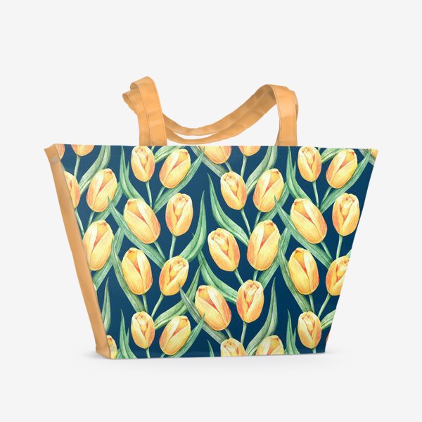 Пляжная сумка &laquo;Желтые тюльпаны&raquo;