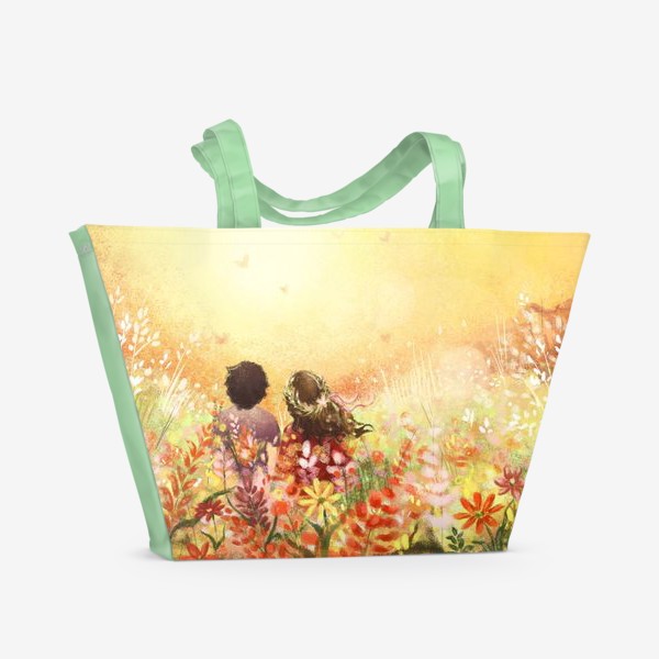 Пляжная сумка «Влюбленные в поле»