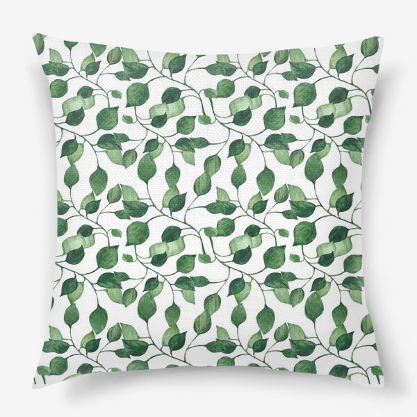 Подушка «Паттерн природа растения листочки »