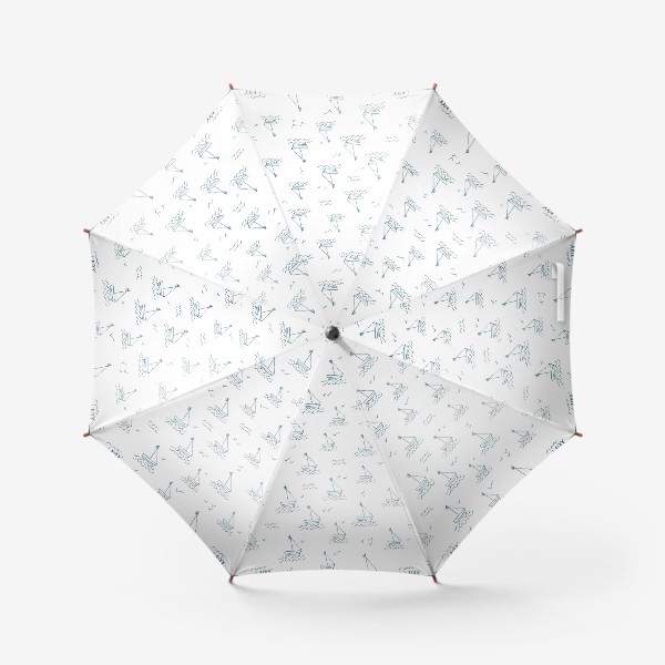 Зонт «Белые кораблики»