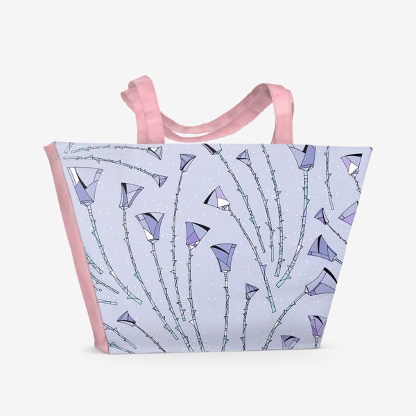 Пляжная сумка «Розы фиолетовые»