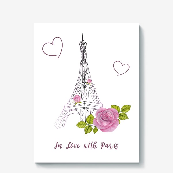 Холст «Люблю Париж»