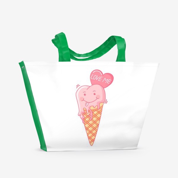 Пляжная сумка «Любовное мороженое»