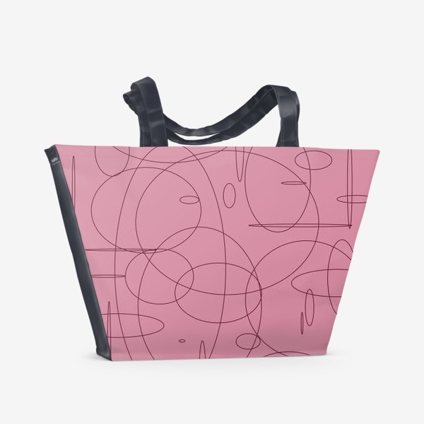 Пляжная сумка «Абстрактный рисунок с овалами»