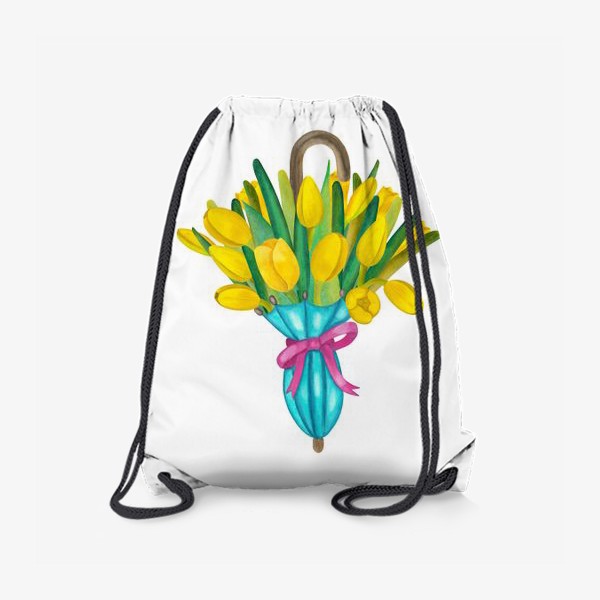 Рюкзак «Весенние тюльпаны в зонтике»