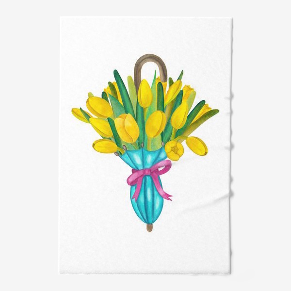 Полотенце «Весенние тюльпаны в зонтике»
