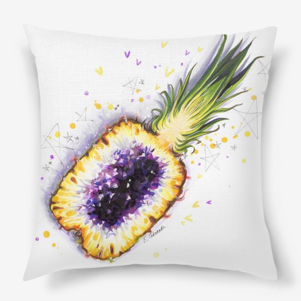 Подушка «Драгоценный ананас аметист»