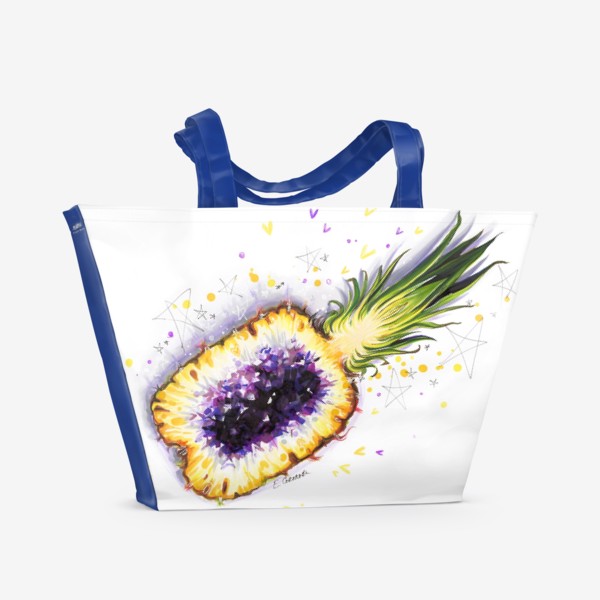 Пляжная сумка «Драгоценный ананас аметист»