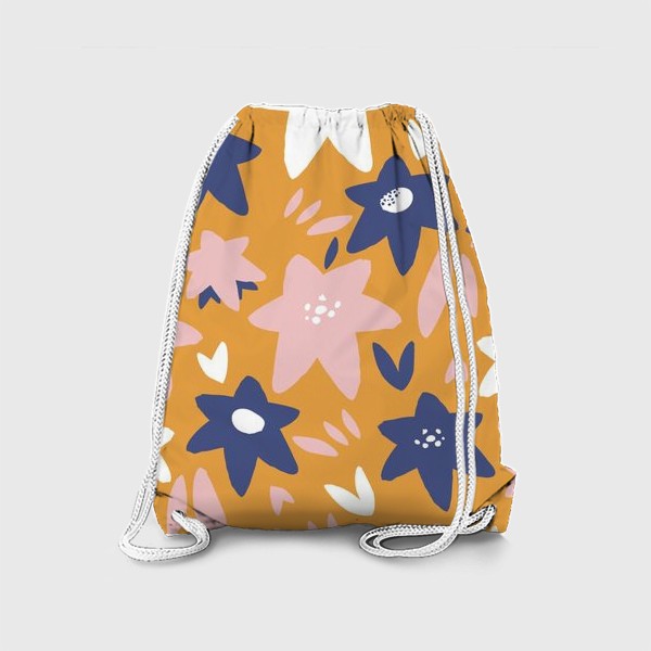 Рюкзак «Абстрактные цветы-звёзды»