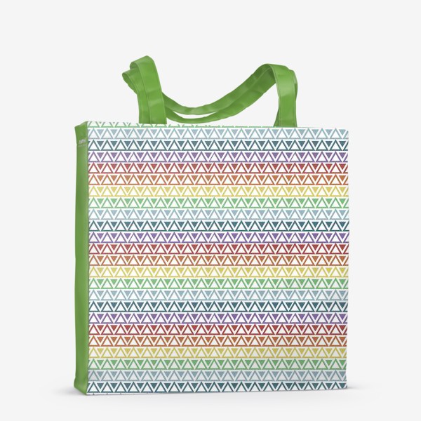 Сумка-шоппер «Абстрактный паттерн из разноцветных треугольников»