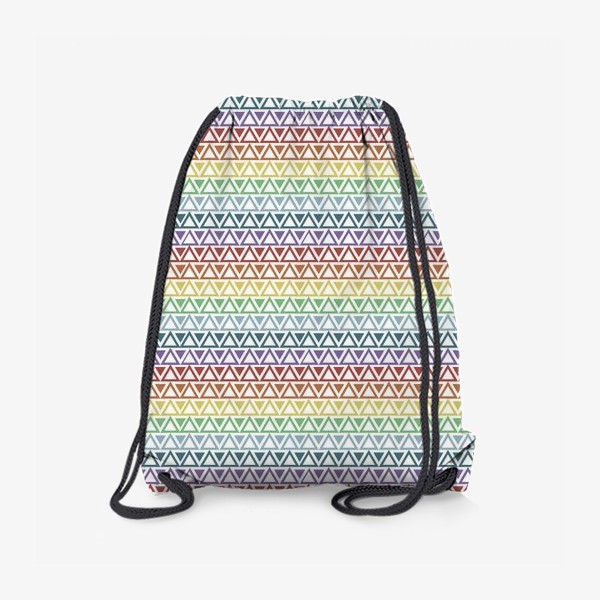 Рюкзак «Абстрактный паттерн из разноцветных треугольников»