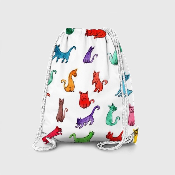 Рюкзак &laquo;Разноцветные коты&raquo;