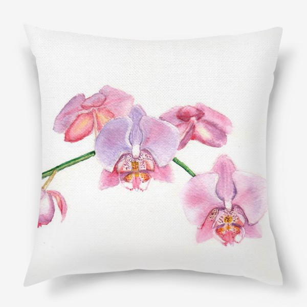 Подушка «Орхидея Акварель»