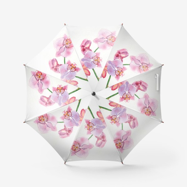 Зонт «Орхидея Акварель»