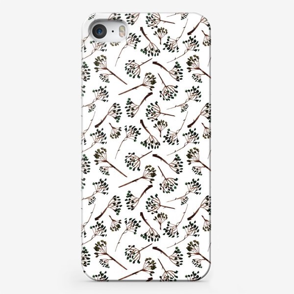 Чехол iPhone «Паттерн сухоцветы»