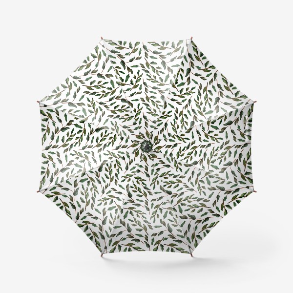 Зонт &laquo;Паттерн зеленые веточки&raquo;