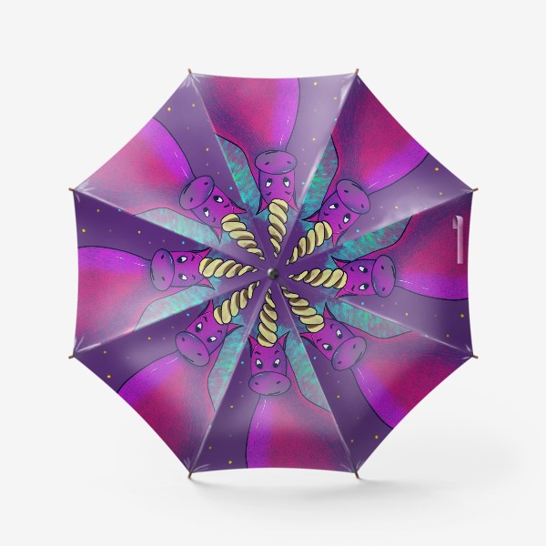 Зонт «Фиолетовый единорог»