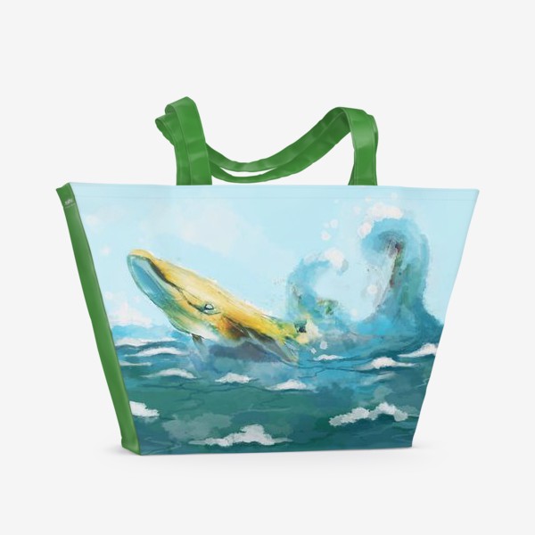 Пляжная сумка &laquo;Кит. Море. Волны. Океан.&raquo;