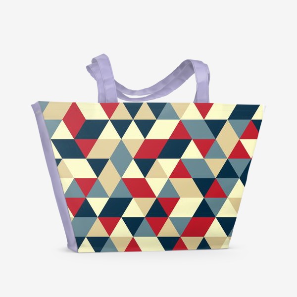 Пляжная сумка &laquo;Абстрактный геометрический фон из разноцветных треугольников&raquo;