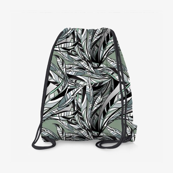 Рюкзак «Листья зеленый металл»