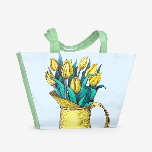 Пляжная сумка «Букет тюльпанов»