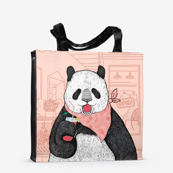 Сумка-шоппер «Панда тоже любит морс!»