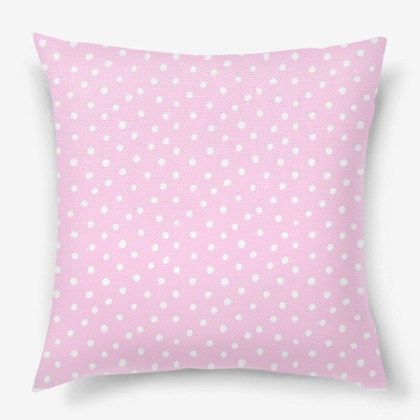 Подушка «Паттерн полька дот на розовом фоне»
