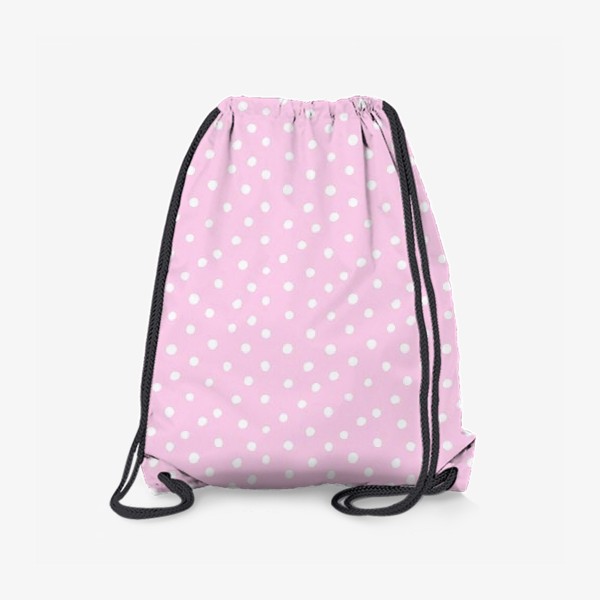 Рюкзак «Паттерн полька дот на розовом фоне»