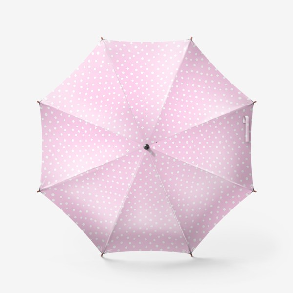 Зонт «Паттерн полька дот на розовом фоне»