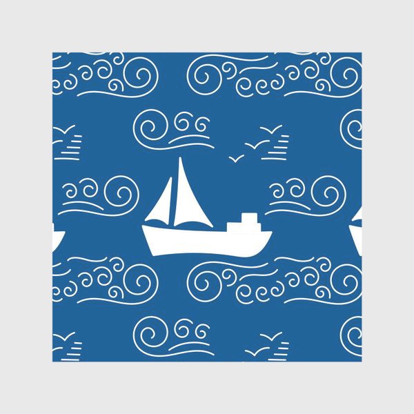 Скатерть «Парусная яхта на волнах»