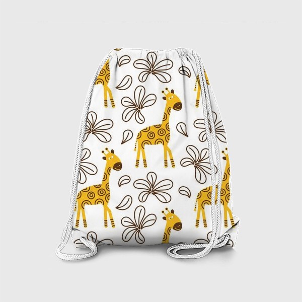 Рюкзак «Жирафы и цветы»