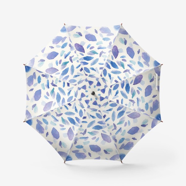 Зонт «Акварельные пятна в бирюзово-фиолетовых тонах»