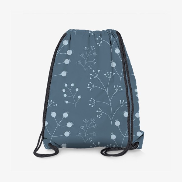 Рюкзак «Ягоды - веточки на синем»