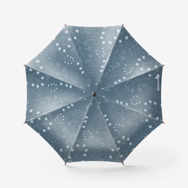 Зонт «Ягоды - веточки на синем»