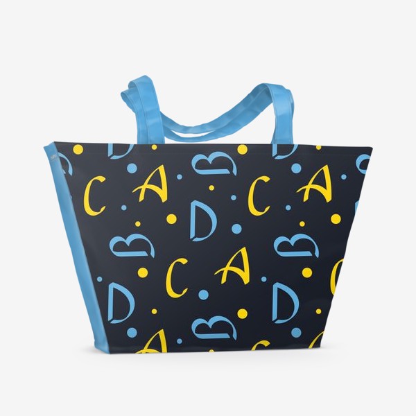 Пляжная сумка «ABCD буквы»