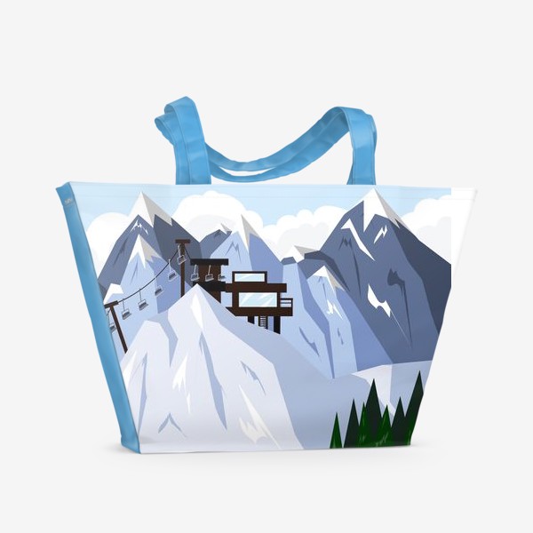 Пляжная сумка «Горы зимой»