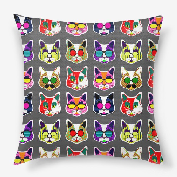 Подушка «Цветные коты»