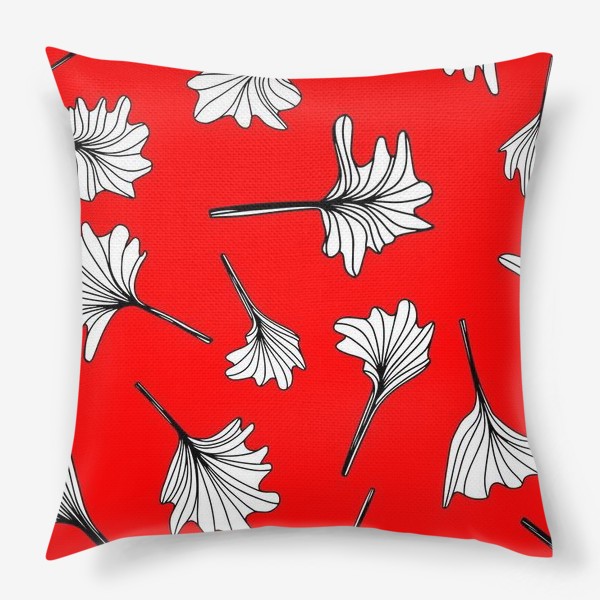 Подушка «Листья цветы узор Китайском стиле»
