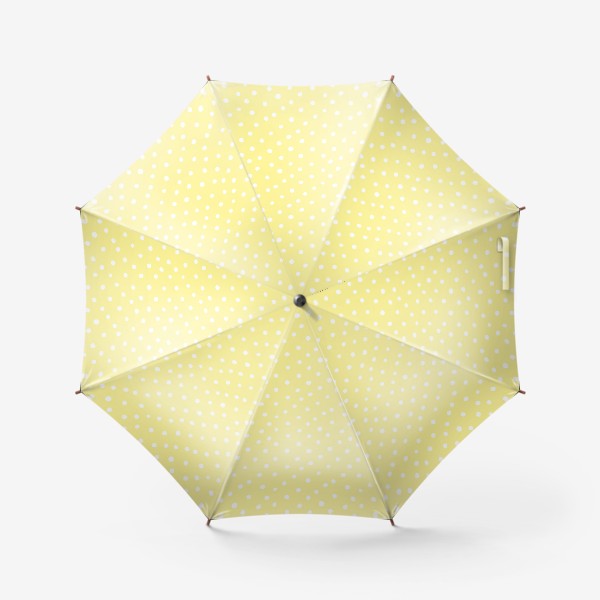 Зонт «Паттерн белые крапинки на жёлтом фоне»