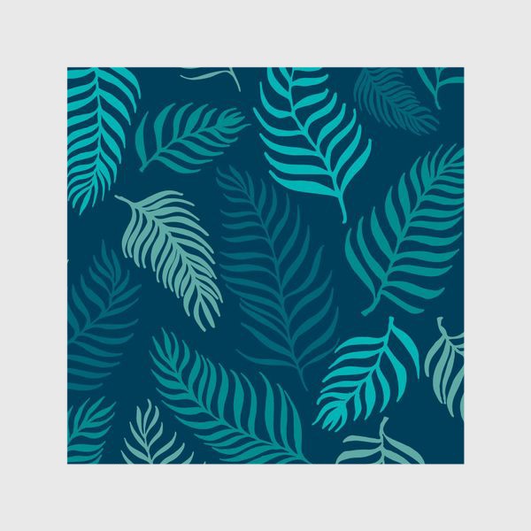 Шторы &laquo;Голубые пальмовые листья&raquo;