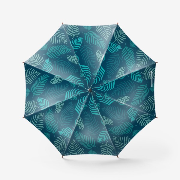 Зонт «Голубые пальмовые листья»