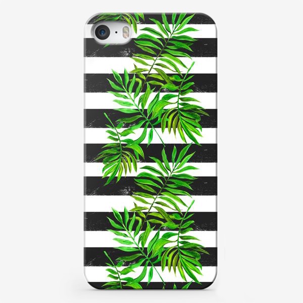 Чехол iPhone «тропики. паттерн с листьями»