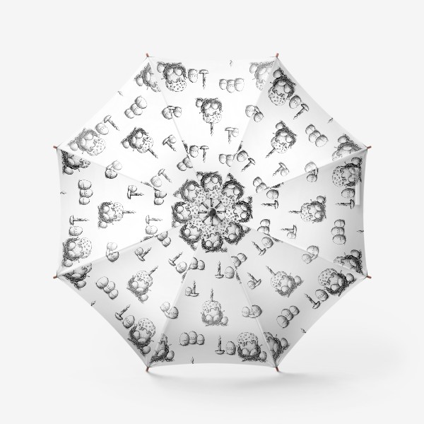 Зонт «Пасхальный паттерн с куличами»